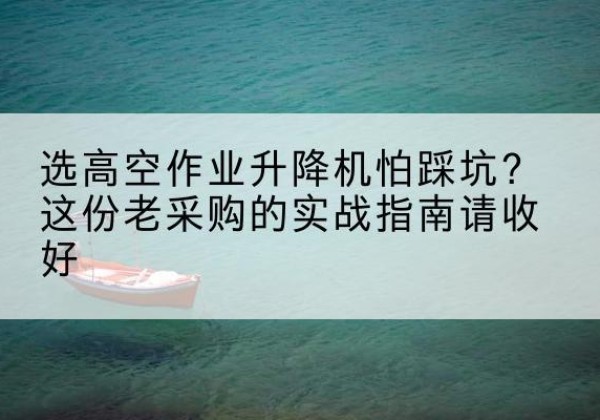 埇桥高空作业升降机厂家推荐-选高空作业升降机怕踩坑？这份老采购的实战指南请收好